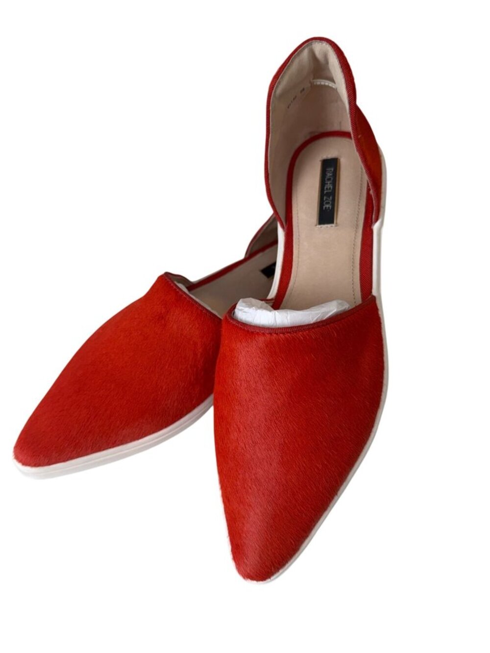 Rachel Zoe Camden Coral Calf Hair Slip On Flat Loafers Size 9 NWOB